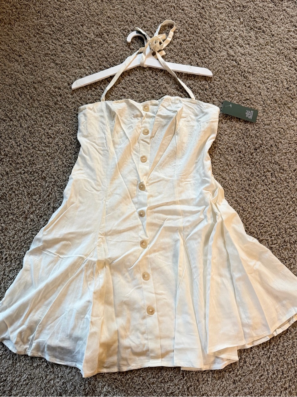 Wild Fable Women’s Halter Sundress Cream Size Medium